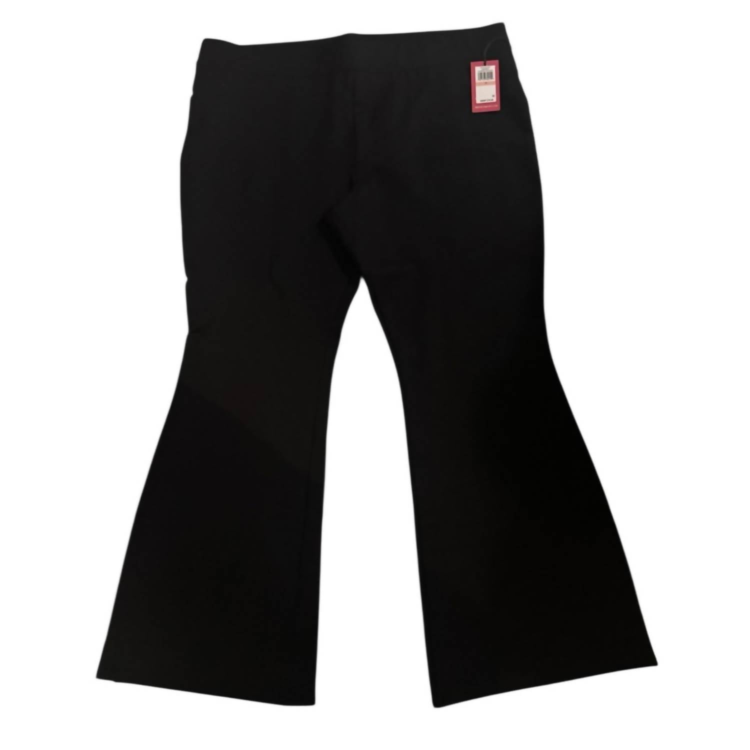 VINCE CAMUTO Women's Pull Up Flare Pants in black - women's pants - detail view
