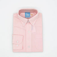 bella bliss Kid's Oxford Button Down Shirt in pink - kids' long sleeve top