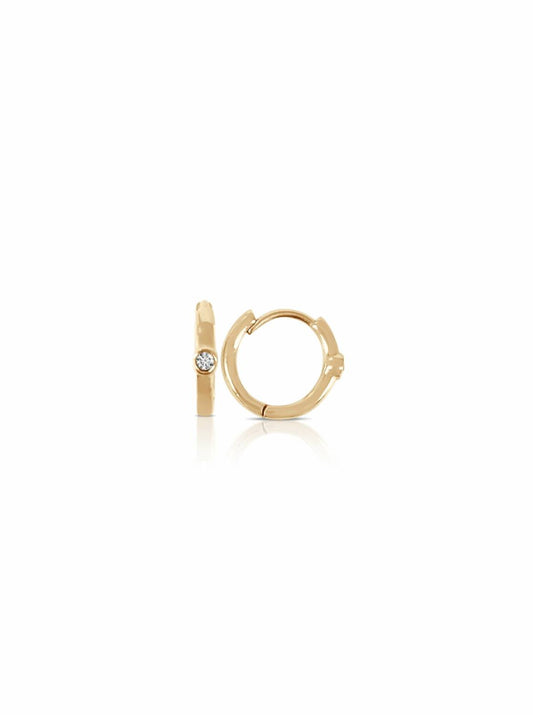 House Of Jewels - Women's Diamond Huggies Earring