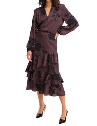 ALLISON NEW YORK Crawford Skirt in brown floral - women's skirt - alternate view