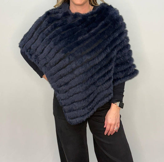 Morris Kaye - Knit Rabbit Poncho