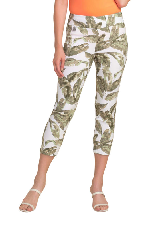 Joseph Ribkoff - PALM LEAF CAPRI PANT