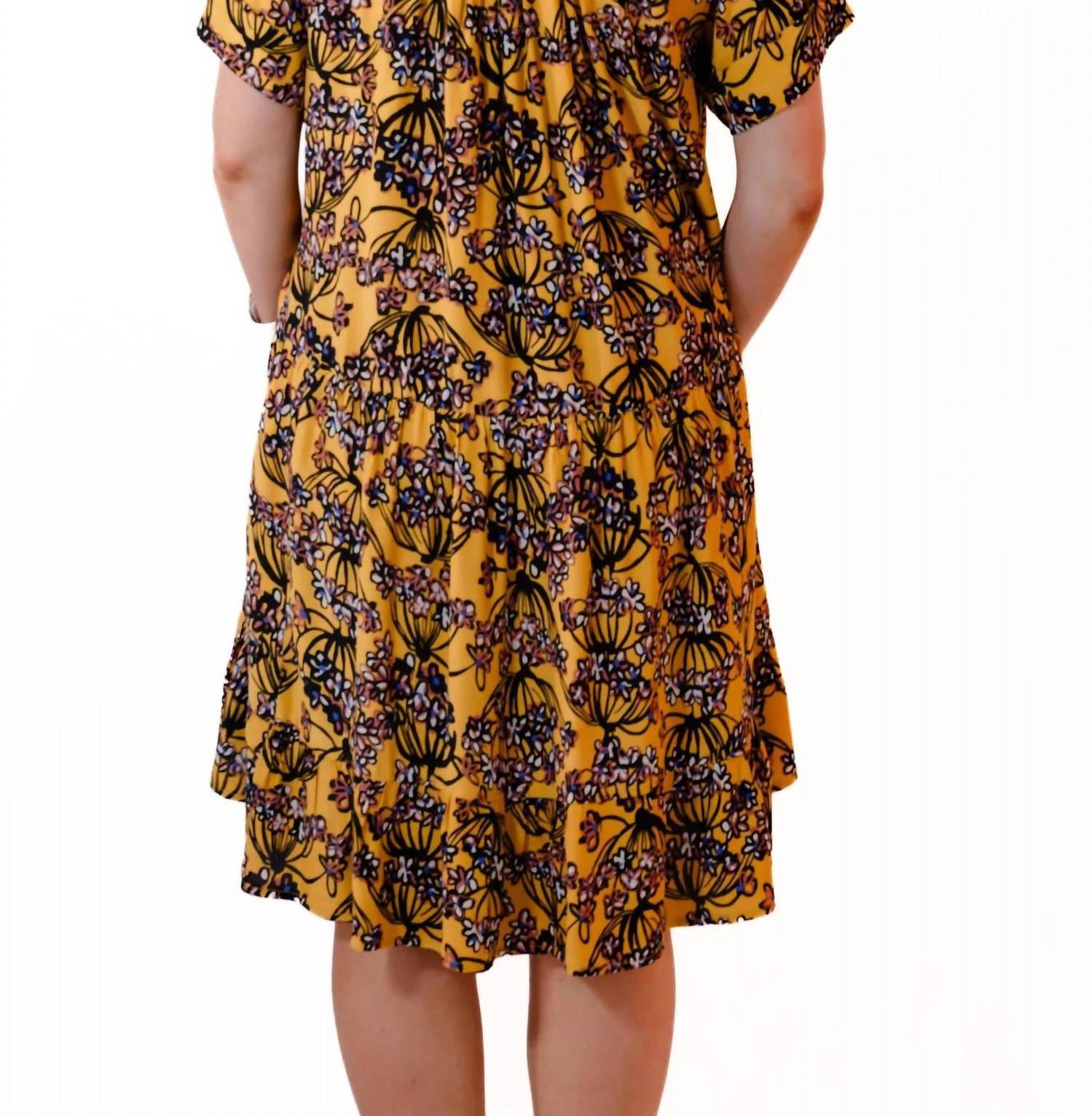 Uncle Frank Golden Bouquet Dress - women's dress - detail view
