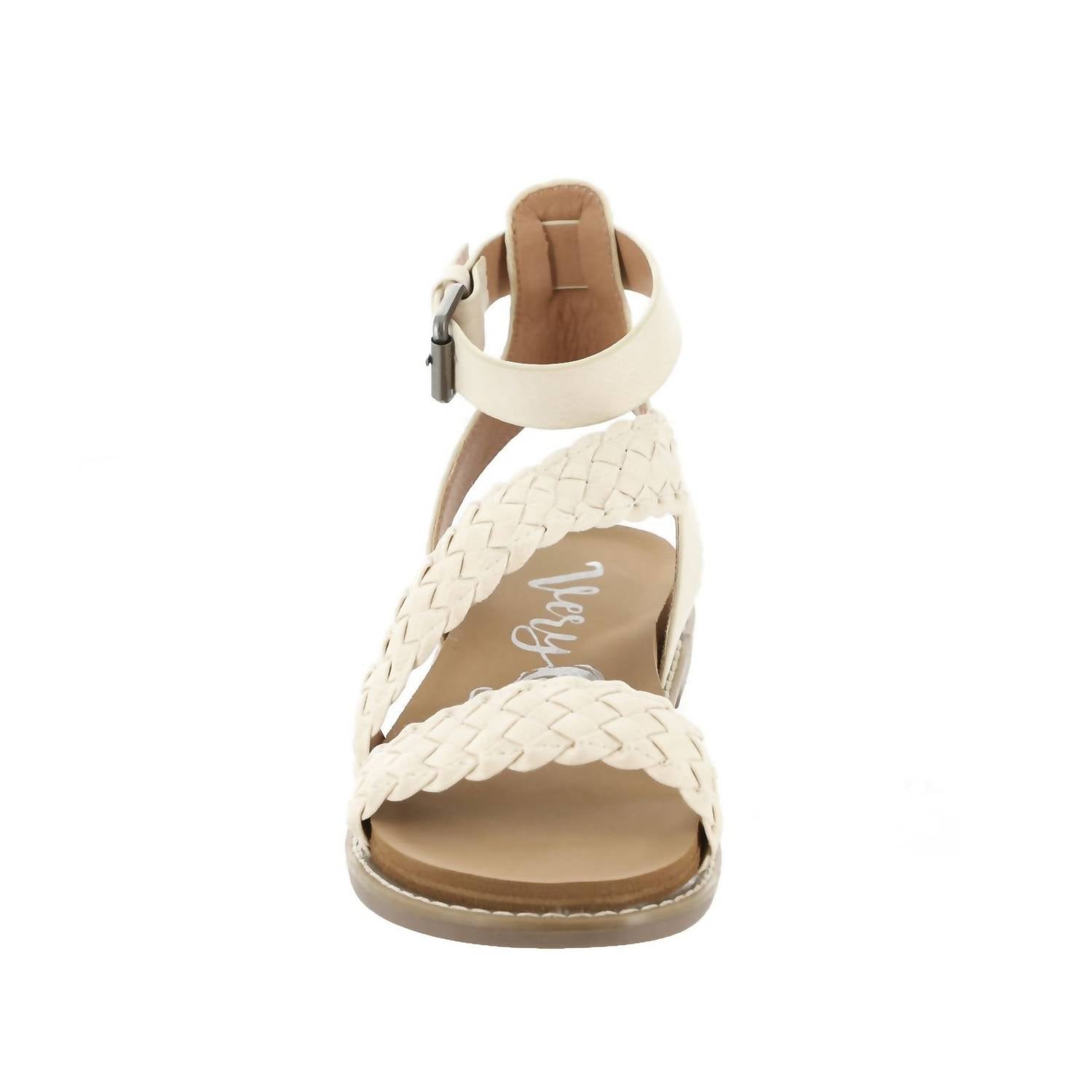 Very G Women's Sylvie braided Strap Sandal in beige - women's sandal - detail view