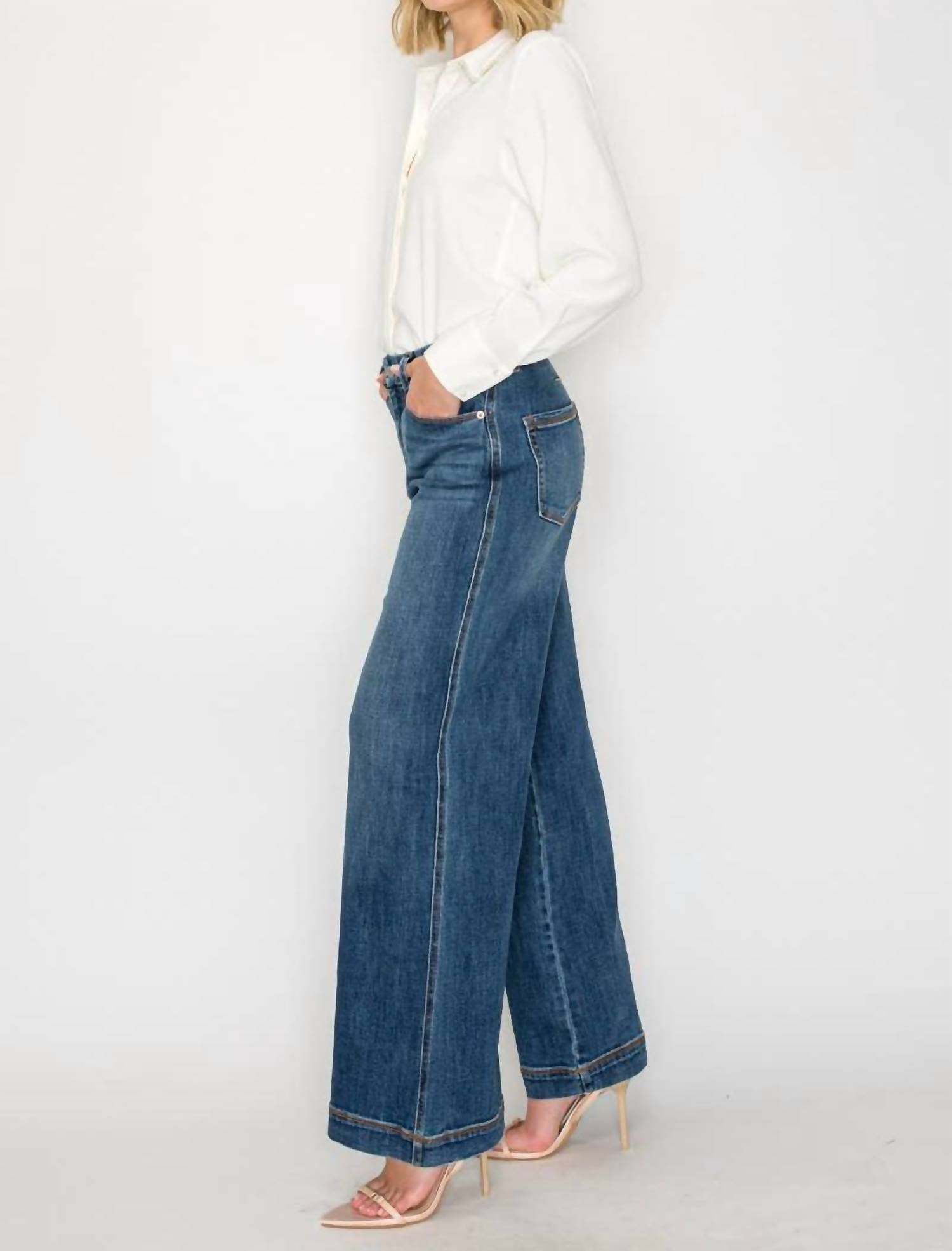 Artemis Vintage - Relaxed High Rise Palazzo Jeans