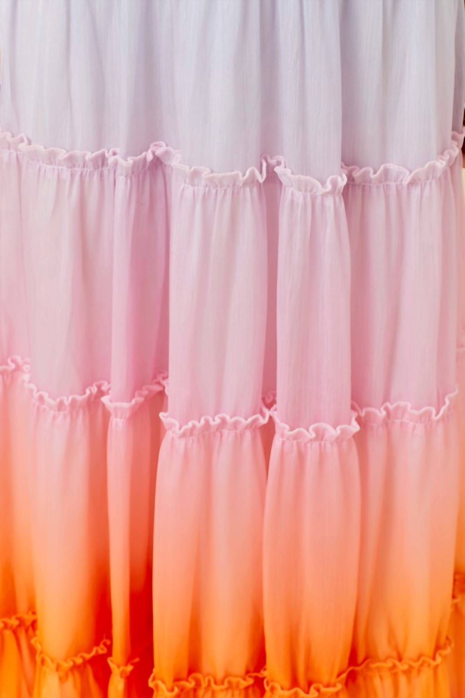 Main Strip 3d Flower Ruffle Trim Ombre Print Maxi Dress in multi ombre - women's dress - view 6