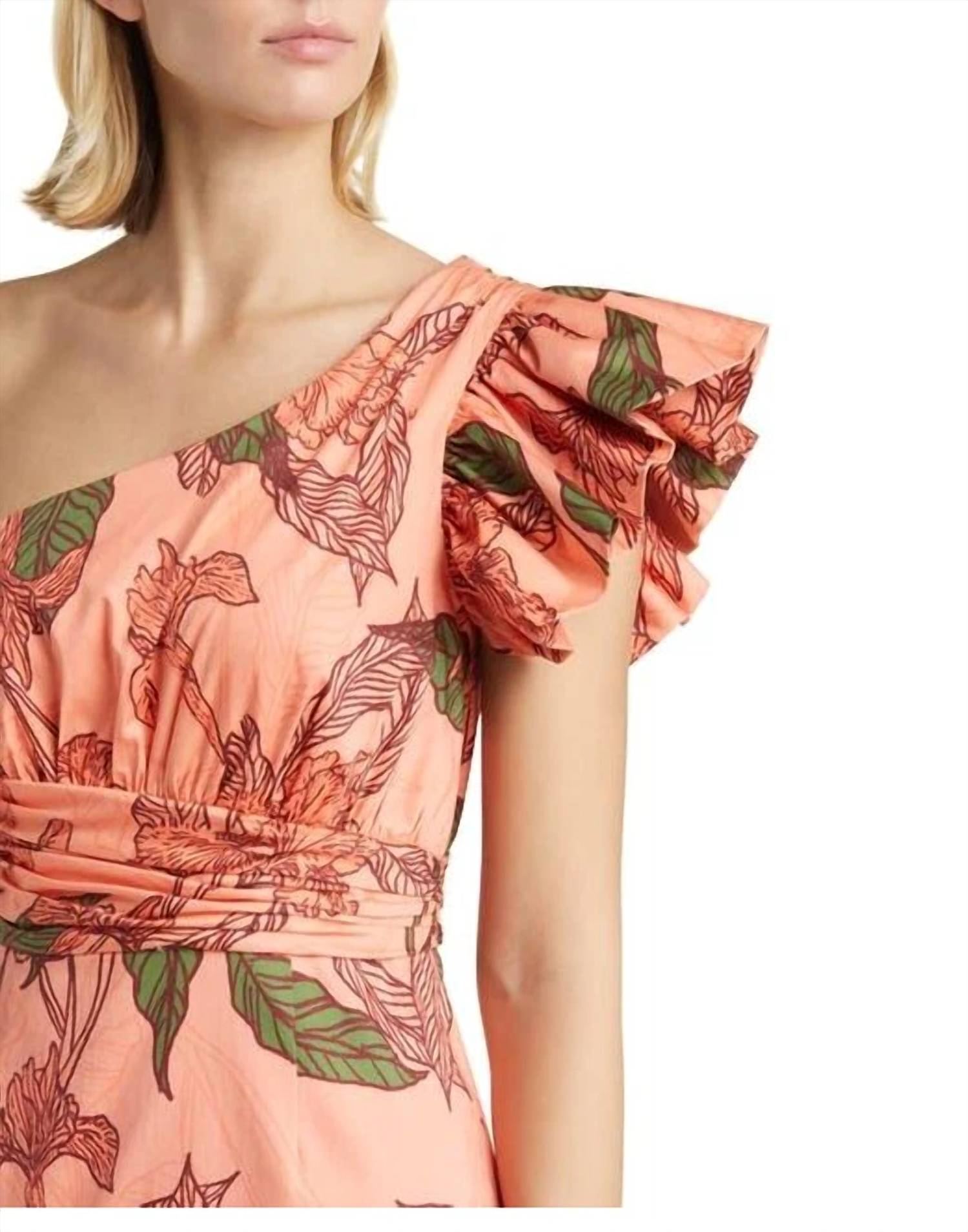 hutch Pria One Shoulder Maxi Dress in floral - women's dress - alternate view