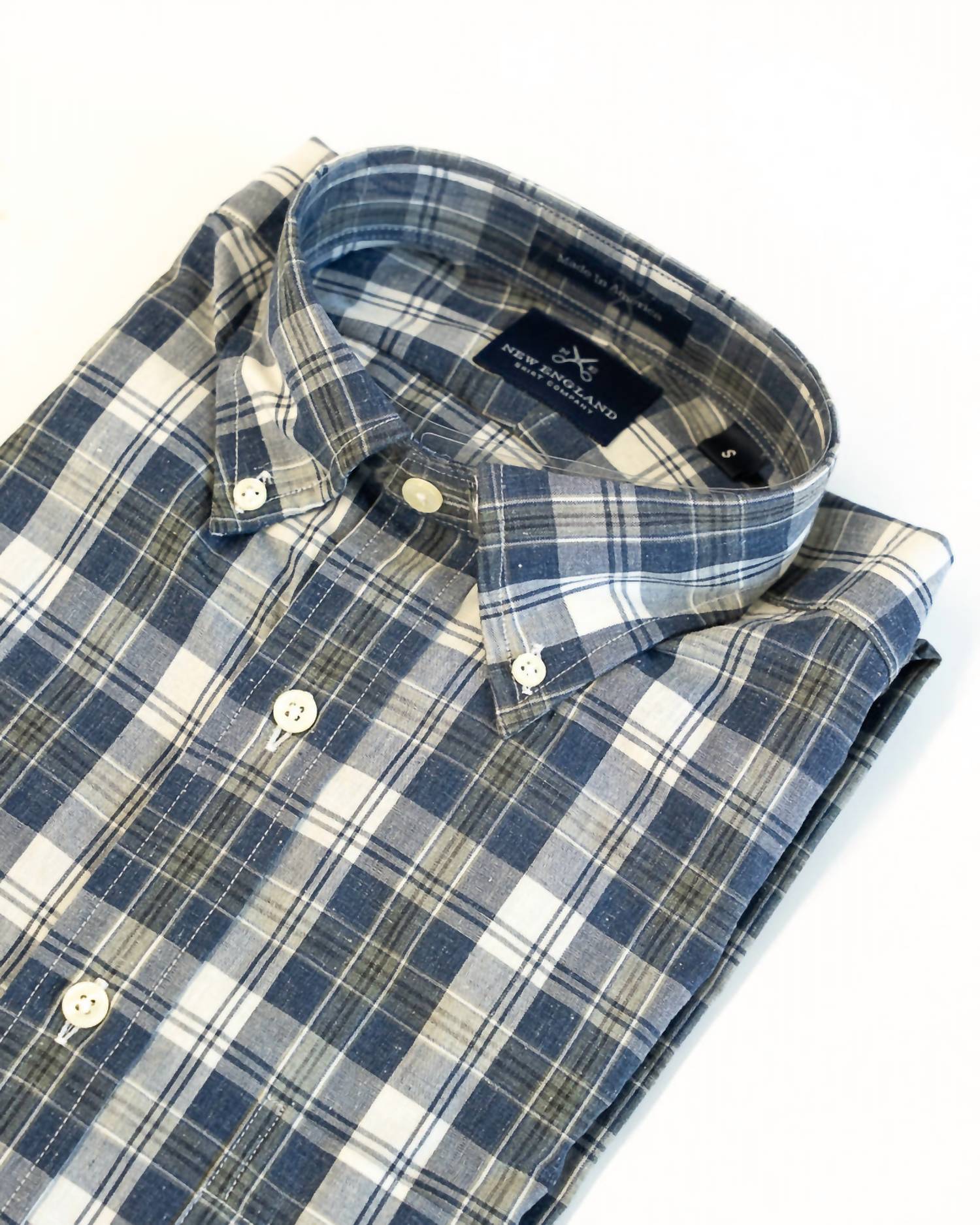 New England Shirt Company - Men's Authentic Madras Button Down Shirt
