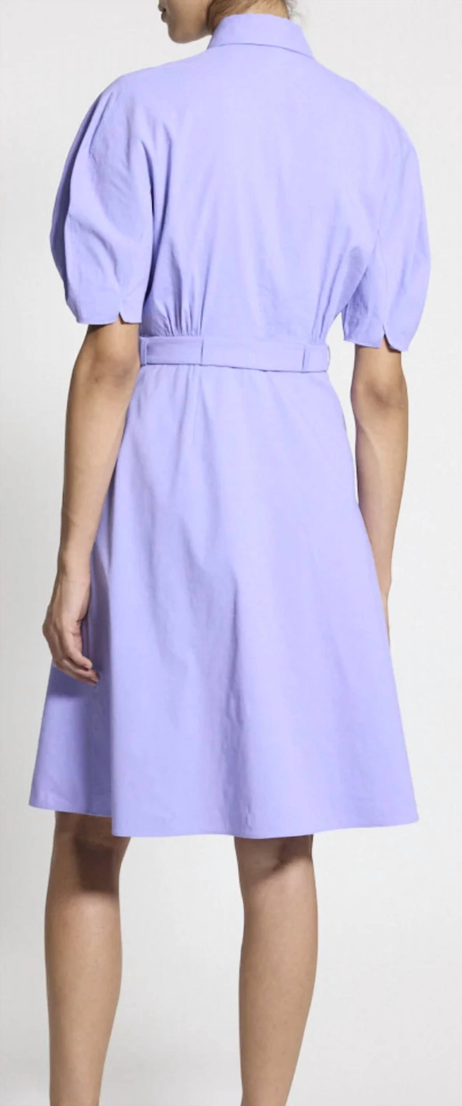 Theory - Puff Sleeve Belted Mini Dress