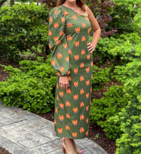 Karlie Garden Muse One-Shoulder Dress in green - women's dress