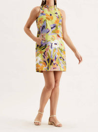 Tyler Boe - Ella Chartruse Print Dress