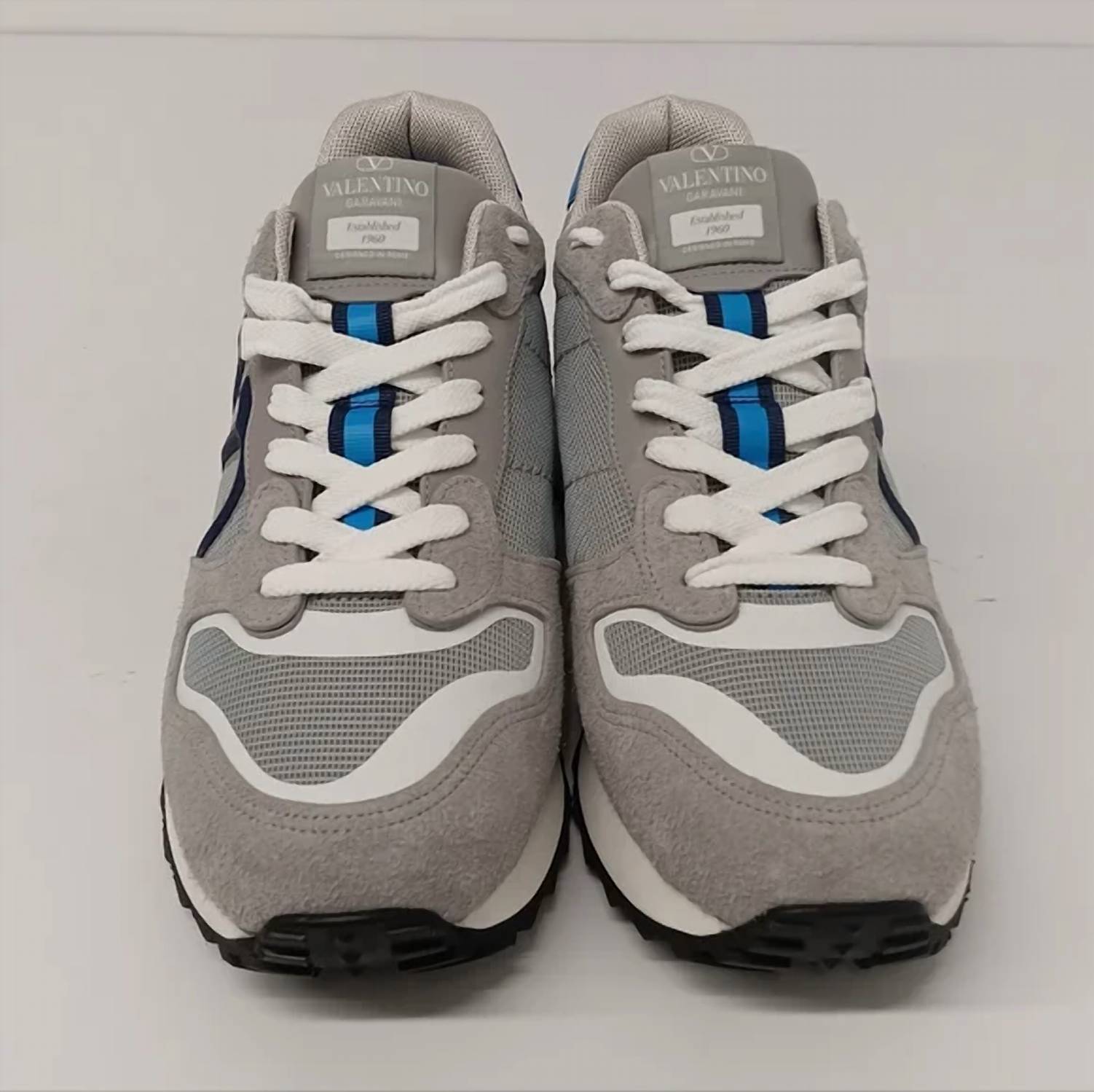 Valentino Garavani Men's V Logo Low Top Sneakers in gray - men's sneaker - detail view
