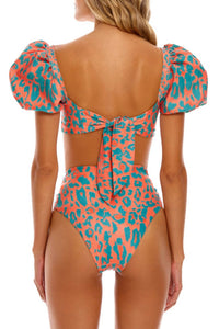 AGUA BENDITA Womens Calista Balam Bikini Top in orange - women's swimwear - view 6