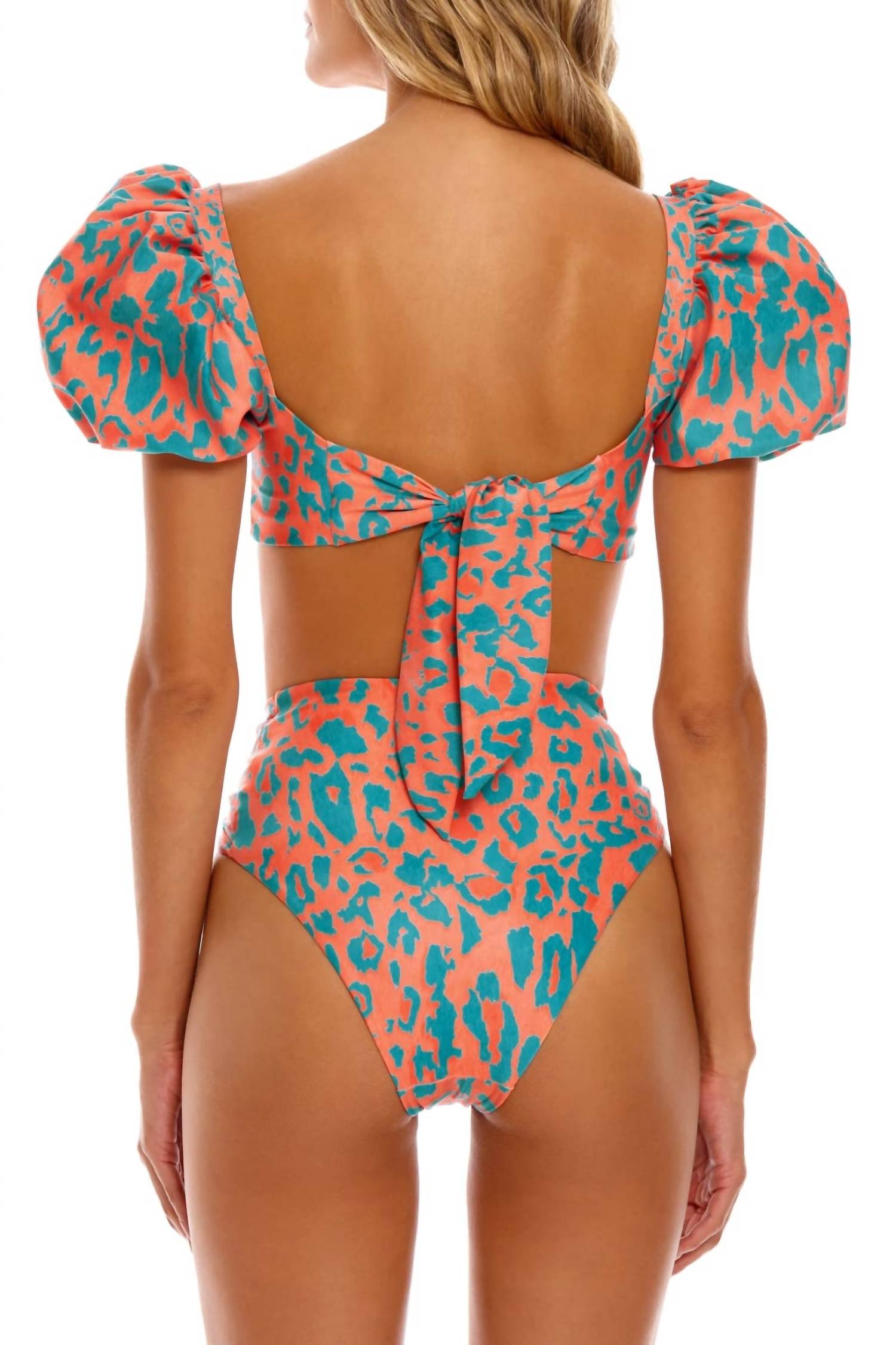 AGUA BENDITA Womens Calista Balam Bikini Top in orange - women's swimwear - view 6