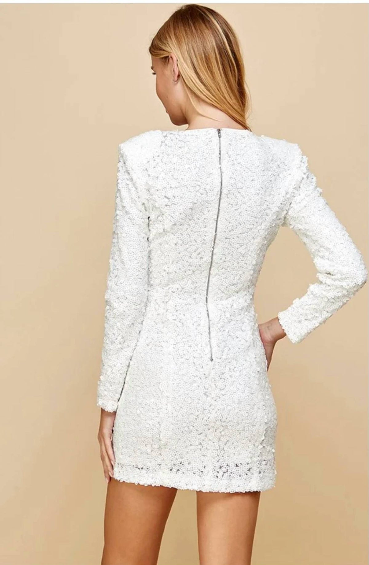 Helsi - Sequined Round Neck Mini Dress