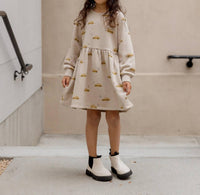 Rylee + Cru Raglan Dress in white - kids' dress