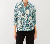Karen Kane - Ruched Sleeve Button-up Shirt - Petite
