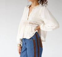 By Together - Stella Sheer Lace Detail Blouse