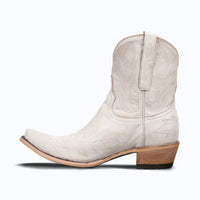 Lane Boots Women's Lexington Western Bootie in ceramic crackle - women's shoe - detail view