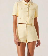ASTR Eaton Shorts in yellow 1 - women's shorts