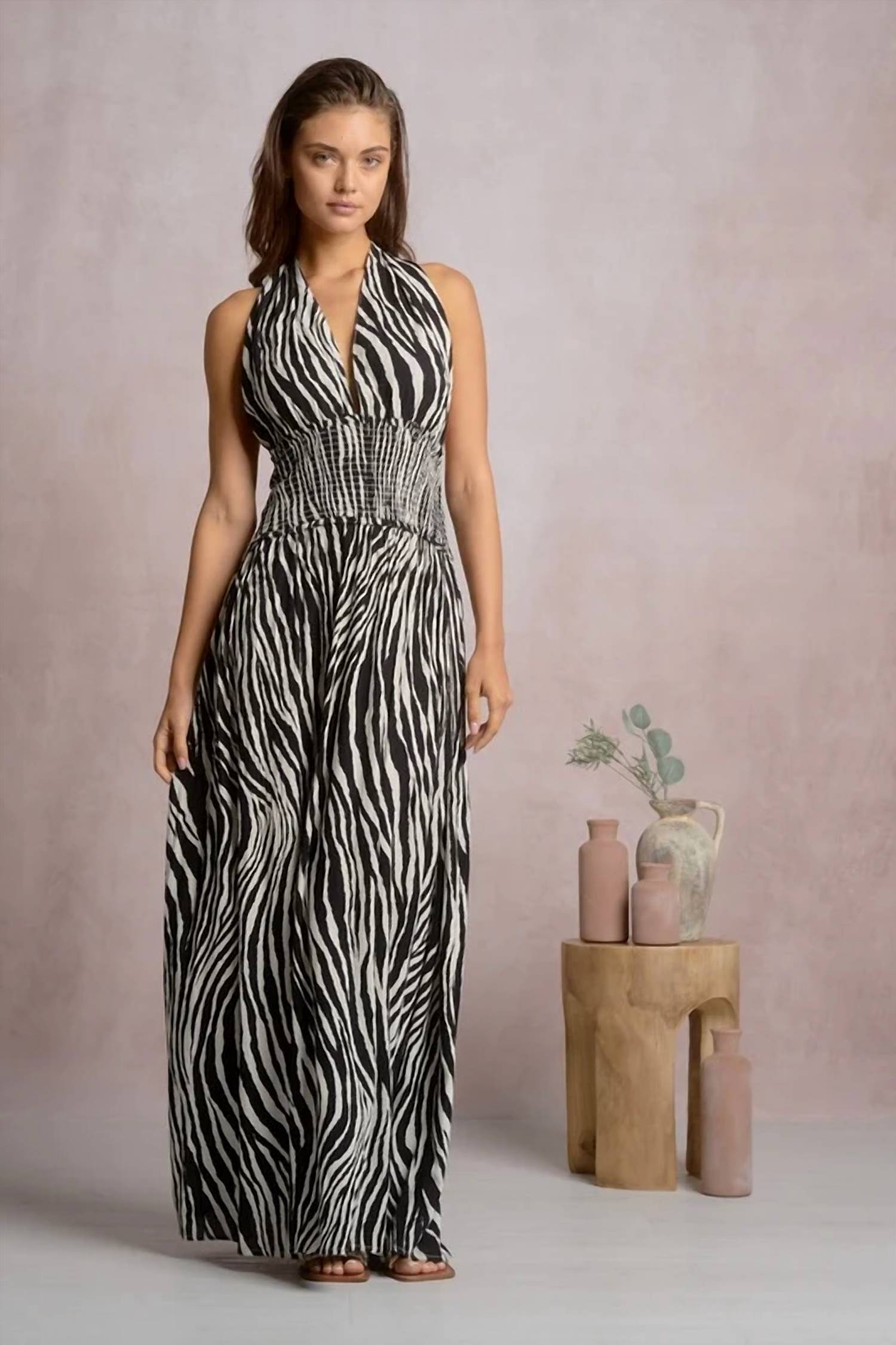 Elan - Halter Maxi Dress