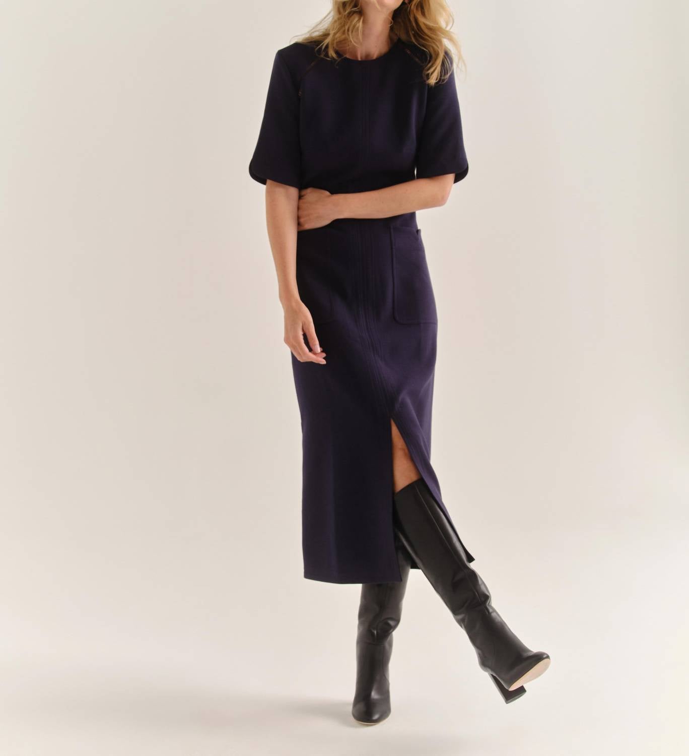 Cartolina Nantucket Bobbi Dress in dark navy - women's dress