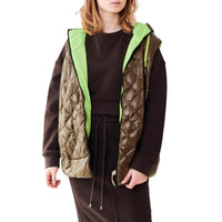 Herno - Mesh Lined Quilted Hoodie Vest