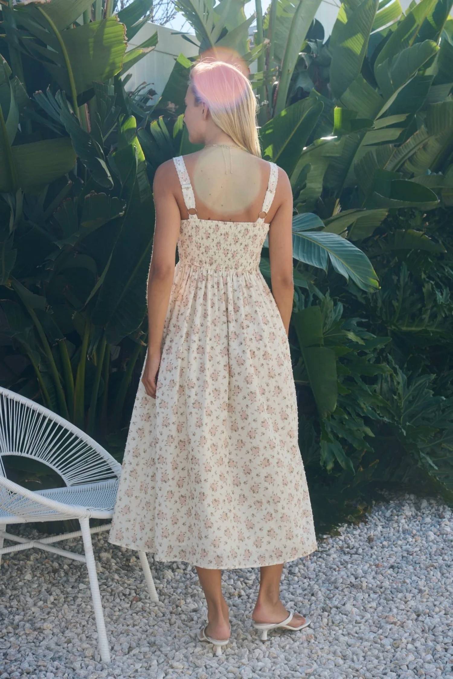 Dottie Dottie Garage - Floral Sweetheart Midi Dress