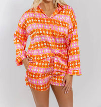 Karlie - Women's Retro Floral Button Up Top