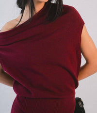 Elan - Off One Shoulder Midi Dress
