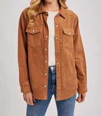 Bluivy - Corduroy Button Down Shacket
