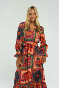 BRITON COURT Evelyn Maxi Dress in floral - women's dress - alternate view