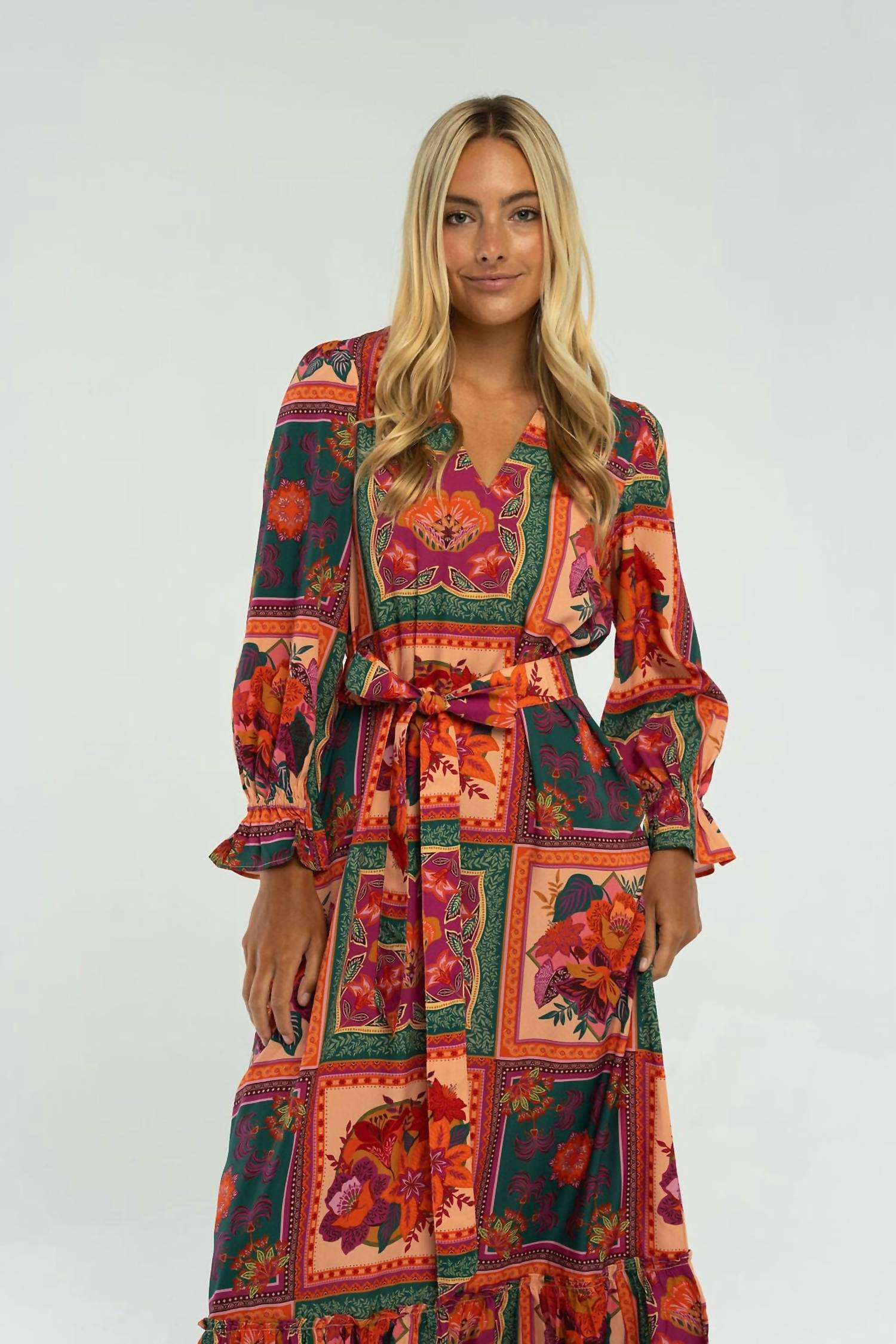 BRITON COURT Evelyn Maxi Dress in floral - women's dress - alternate view