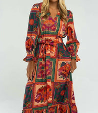 BRITON COURT Evelyn Maxi Dress in floral - women's dress - detail view