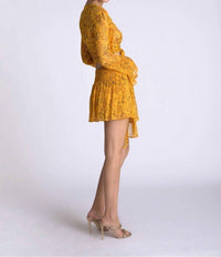 Muche & Muchette - Ibiza Lurex Chiffon Flower Print Mini Skirt