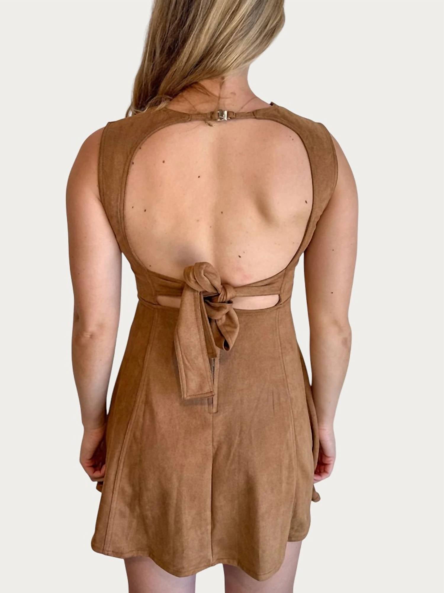 Klesis - Slick And Suede Mini Dress