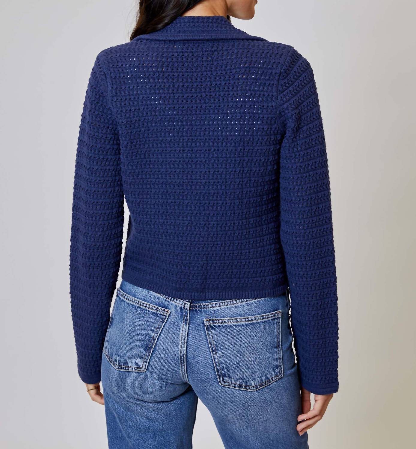 Design History - Long Sleeve Loose Knit Blazer