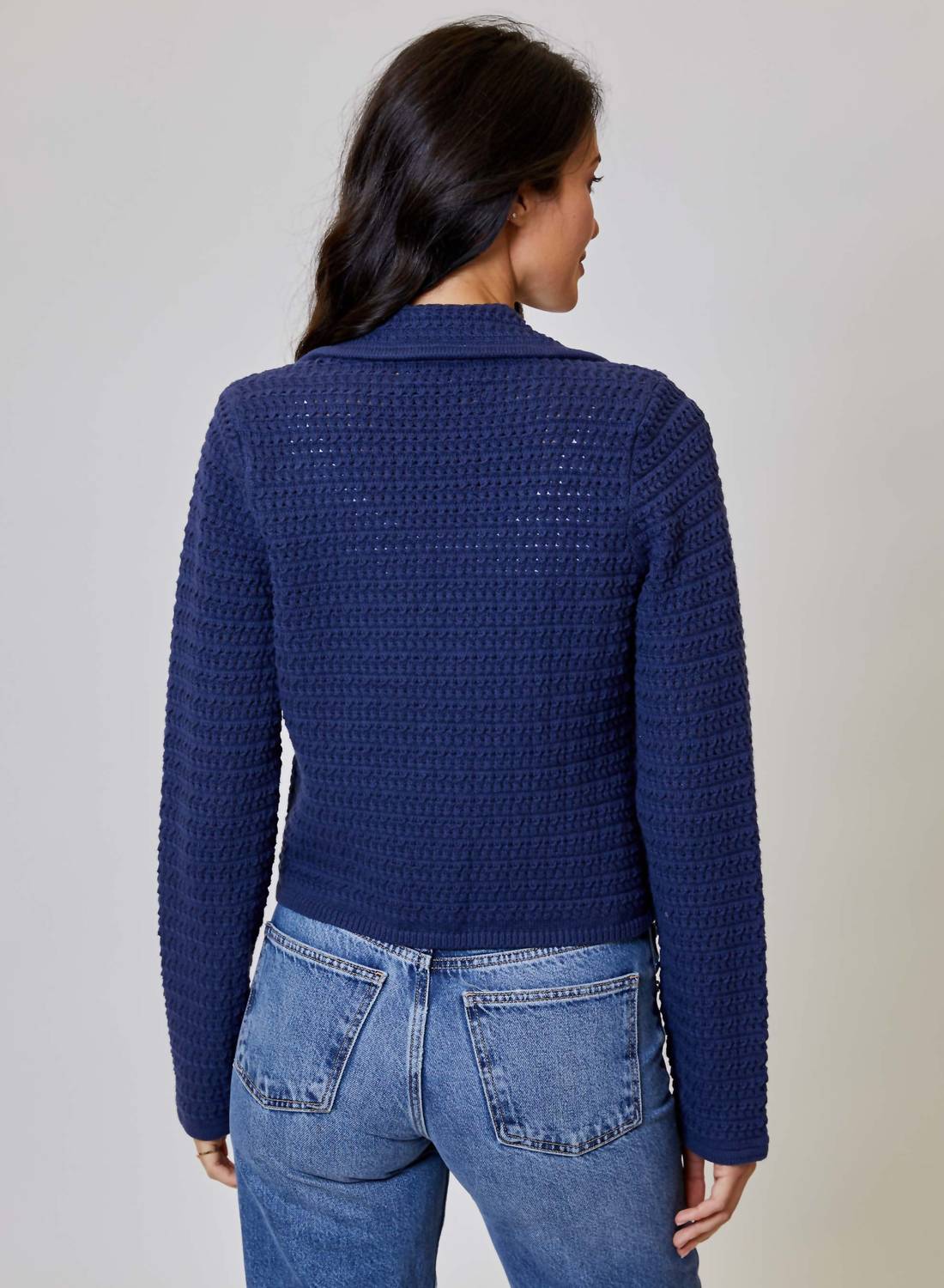 Design History - Long Sleeve Loose Knit Blazer