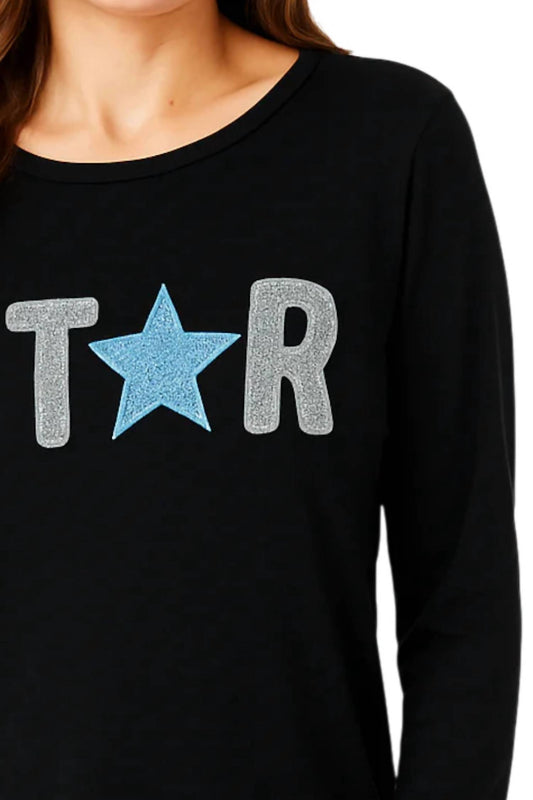 French Kyss - Star Crewneck Top