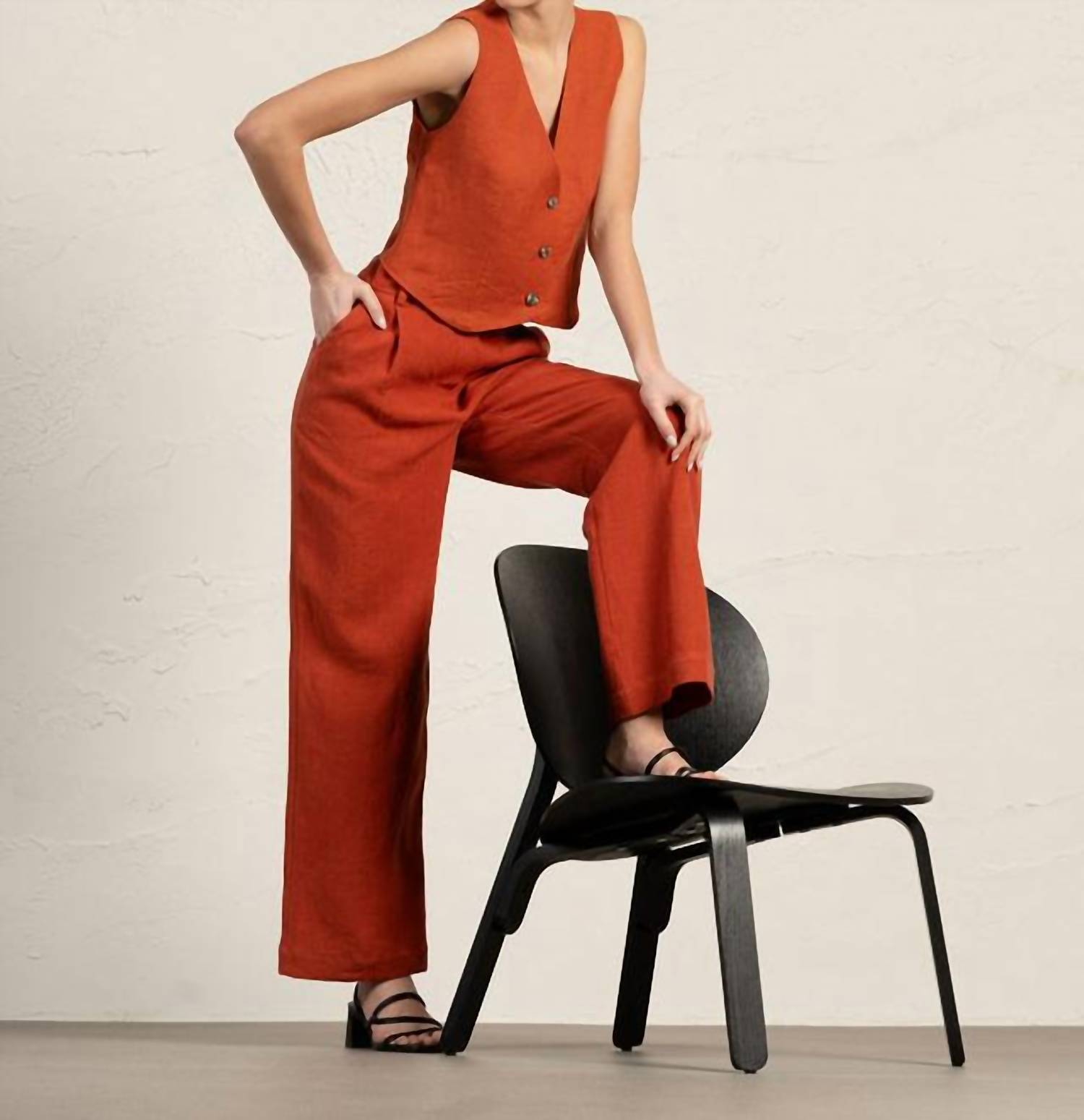 Menique - High Drape Wide Leg Pants