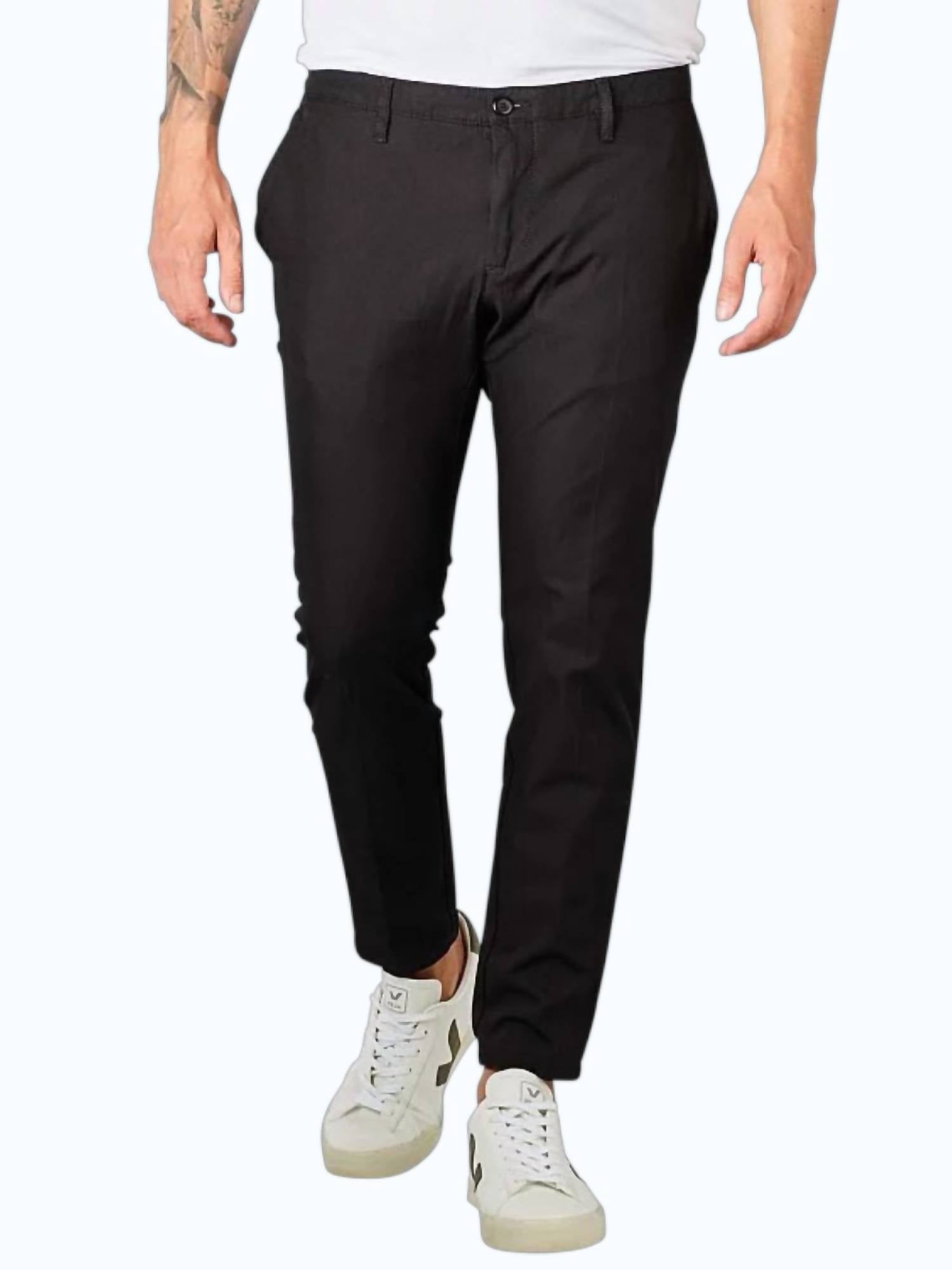 Alberto Rob Slim Fit Chino Pants in black - men's pants