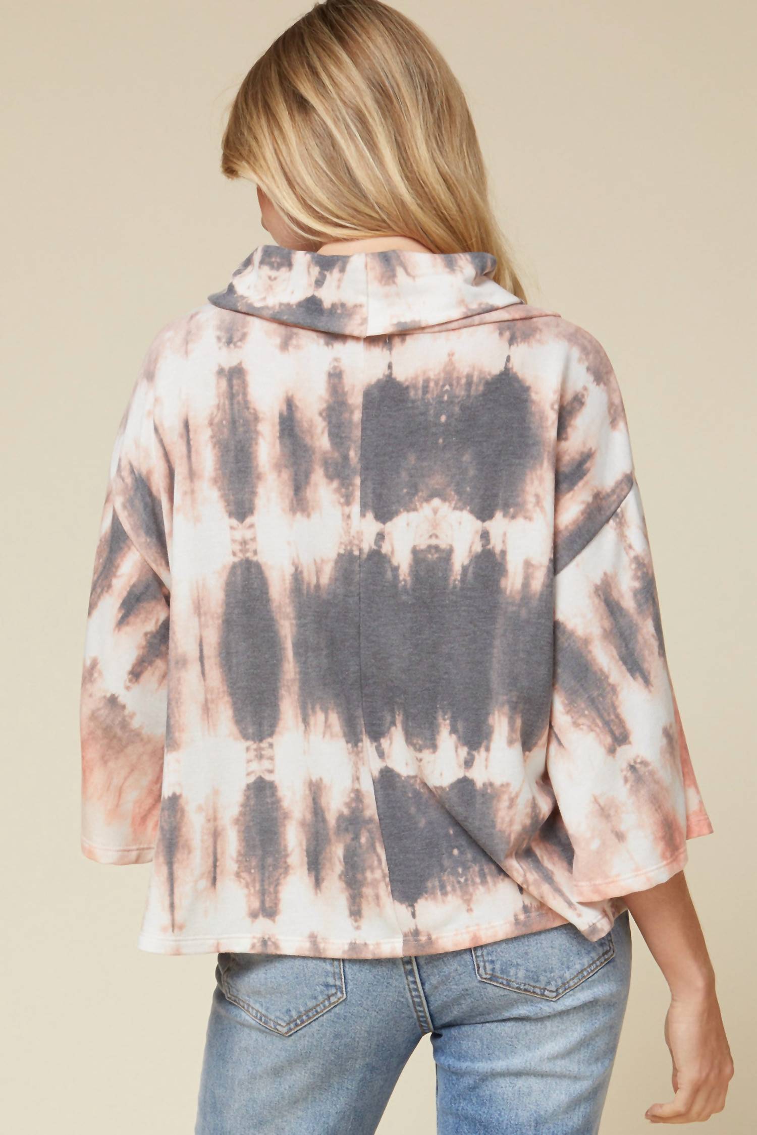 Entro - Tie Dye Cowl Neck Top