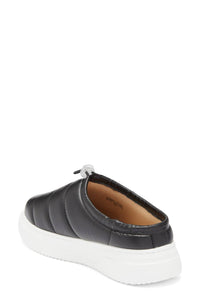 J/SLIDES Women's Coco Slip On Sneaker in black - women's sneaker - detail view
