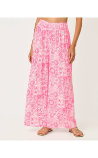 Lilly Pulitzer Enzo Coverup Pants in cherry blossom pink lil fleur de lilly - women's pants - alternate view