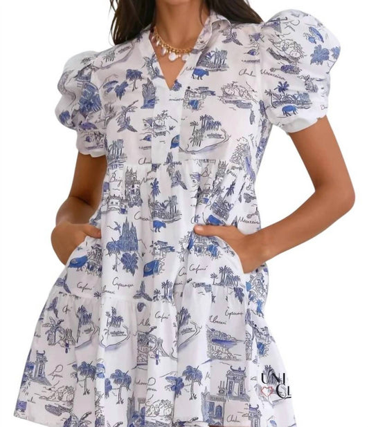 Entro - Thais Puff Sleeve Mini Dress