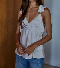 By Together - Elegant Satin Ruffle Strap Camisole