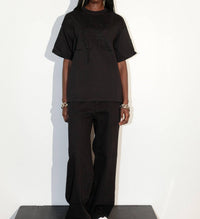 knotWTR Rhinestone Short Sleeve K-shirt in black - women's t-shirt
