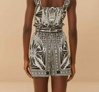 Farm Rio - Monochrome Elegance Scarf Romper