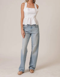 Line And Dot - Essie Peplum Top