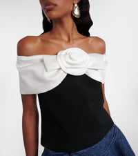 Self-Portrait - Crepe Flower Top